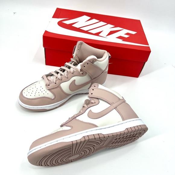 Nike Dunk High ‘Phantom Pink Oxford/White ‘ Woman’s Size 9 - Picture 3 of 8